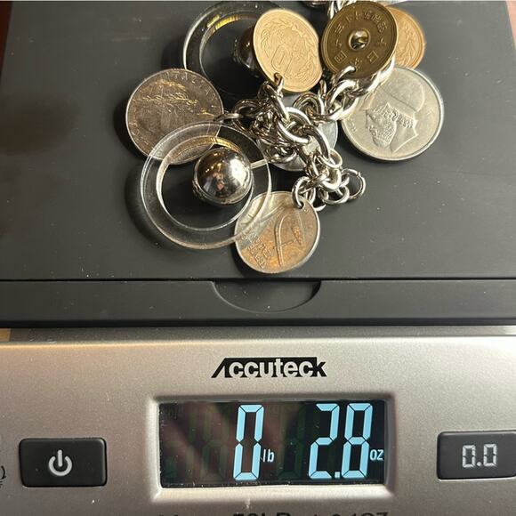 FIRENZE Falsi Gioielli Charm Bracelet Coin Money Transit Token Silver tone Italy - Picture 12 of 15